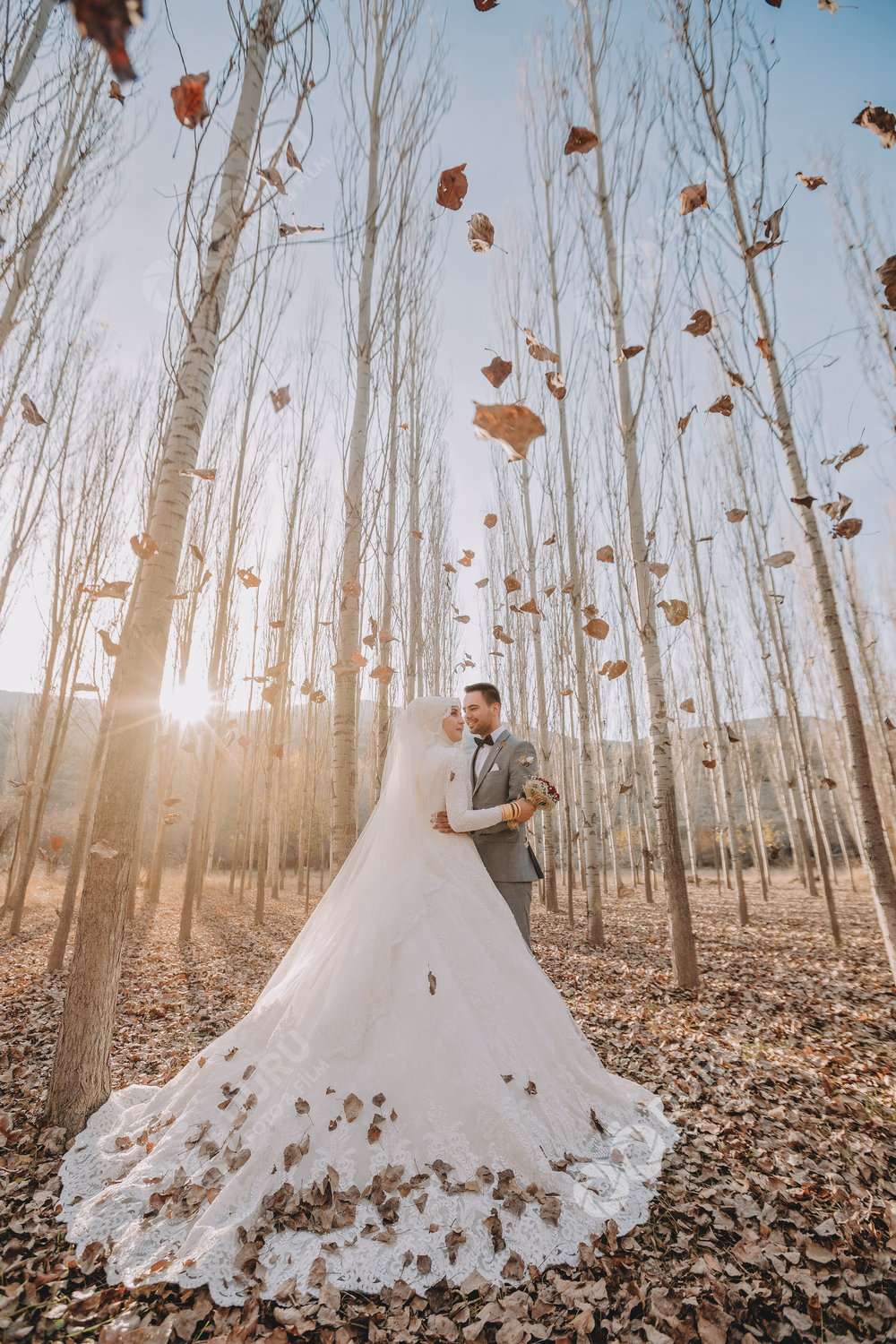 Détail de robe de mariée